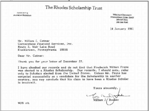 Franz Rhodes Scholarship JW Changes